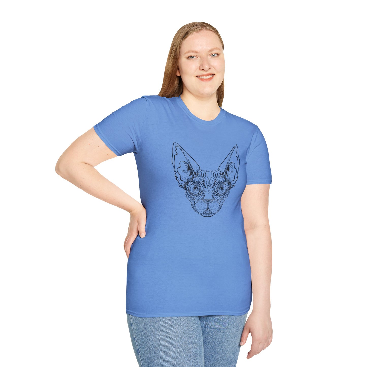 Sphynx face soft t-shirt