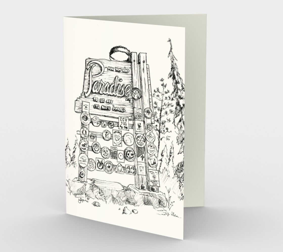 Greeting Cards of Paradise Welcome Sign